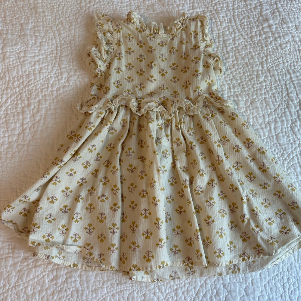 Nora Lee Floral Cream Kids Dress